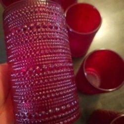 New Red Glassware Set 