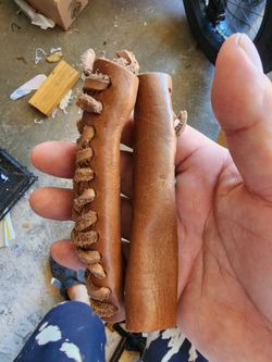 Leather Bike Break Bar Covers 