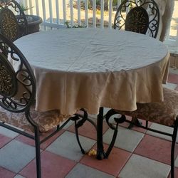 Wrought Iron And Glass Table