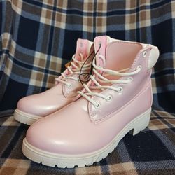 Barbie Styled Pink Boots with white soles