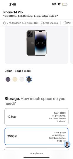 iPhone 14Pro Max 256gb Space Black