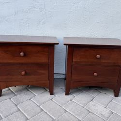 Kincaid pair of solid wood nightstands