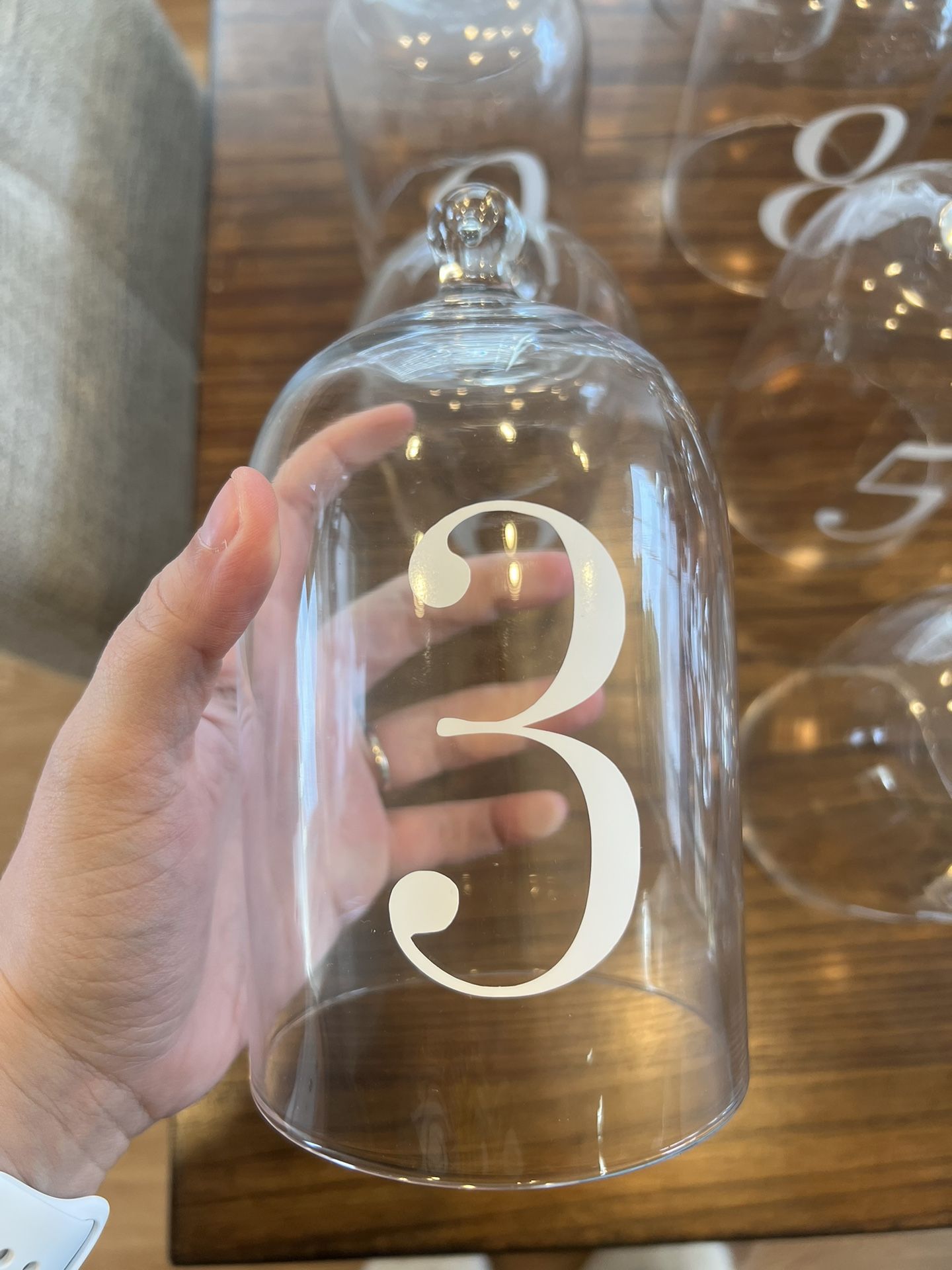 Glass Table Numbers 1-12