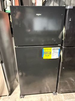 Brand new Whirlpool black top and bottom refrigerator