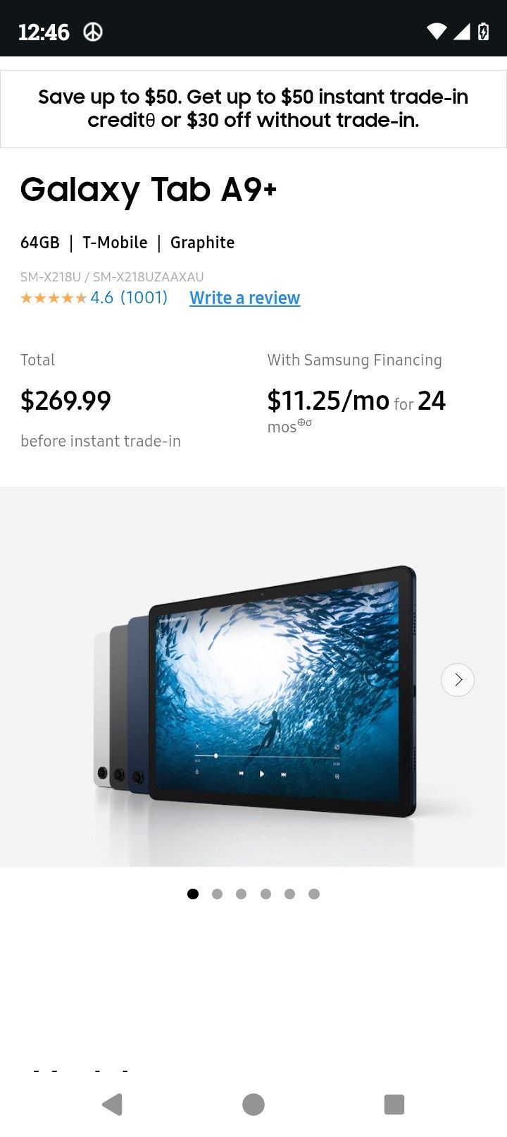 Brand New Samsung Galaxy A9+ 5G Tablet