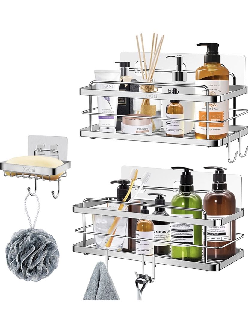 3 pack Adhesive Shower Organizer