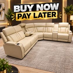 Modern power reclining sectional sofa | Financing available