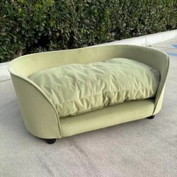 New In Box 27x17x12 Inch Tall Dog Cat Pet Futon Olive Green Color Sofa Bed Lounge Furniture Sleeping Removable Cushion 