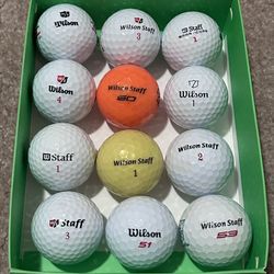 1 Dozen Of Wilson Staff Golf Balls