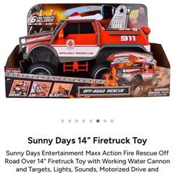 XL Brand New Fire Truck Toy Still In Box