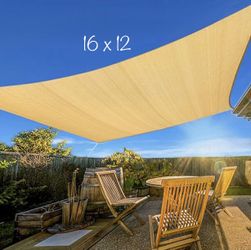 NEW Patio Awning Sunshade Canopy Top Sail 16x12 Feet sun shade