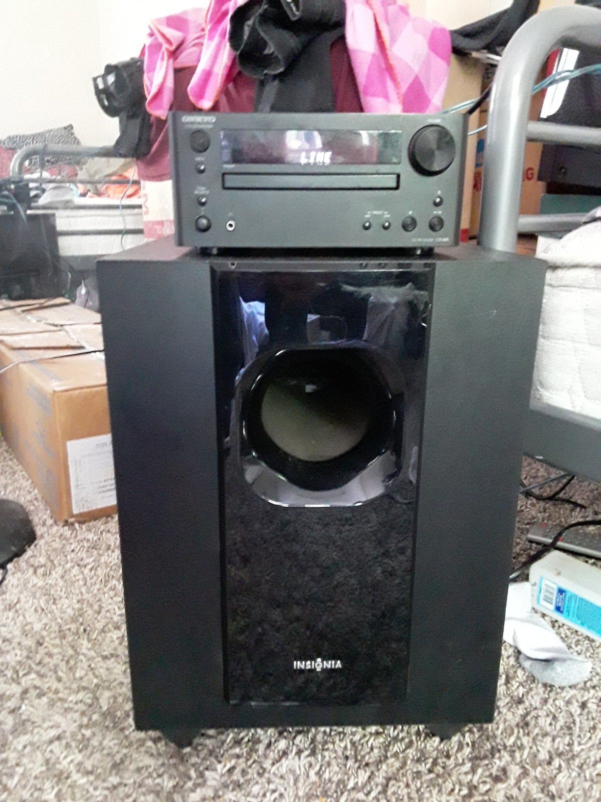 HOME AUDIO SYSTEM WITH SUBWOOFER AND SPEAKERS
