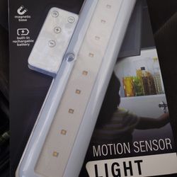 MAGNETIC MOTION SENSOR LIGHT BUILT IN RECHARGEABLE BATTERY WITH REMOTE CONTROL 