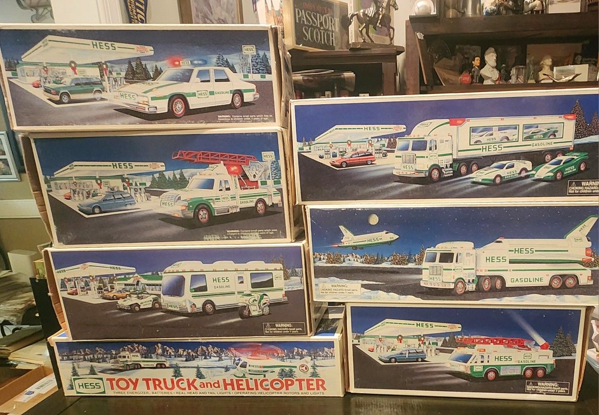 X7 Vintage Hess Model Vehicles With Original Boxes