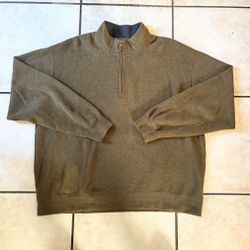 Orvis XXL 1/4 Zip Sweatshirt Men's Olive Green Pullover Casual Outdoor Layering