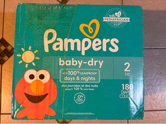 PAMPERS SIZE 2  w/84 DIAPERS