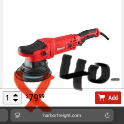 BAUER 7.5 Amp, 6 in., 20 mm Long-Throw Random Orbit DA Polisher