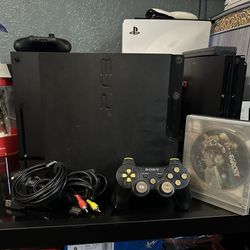 PS3 Slim With Games 