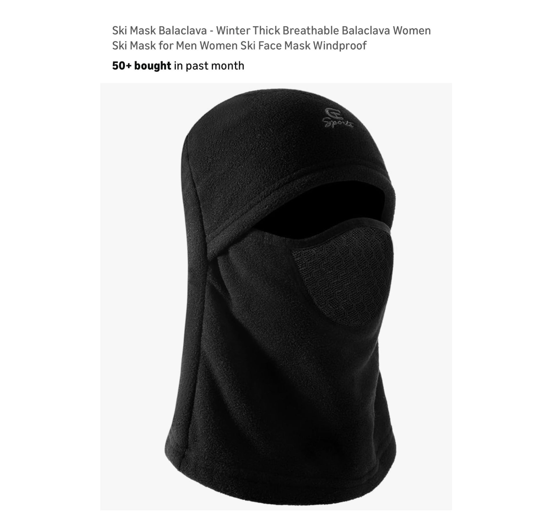 Brand new Ski Mask Balaclava - Winter Thick Breathable Balaclava Women Ski Mask for Men Women Ski Face Mask Windproof  Whitestone/Flushing, Queens or 