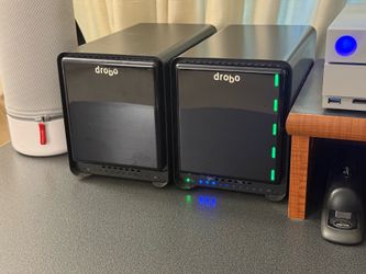 Drobo 5D3 Thunderbolt DAS (x2) + mSATA Cache SSDs – One Owner – Excellent Condition
