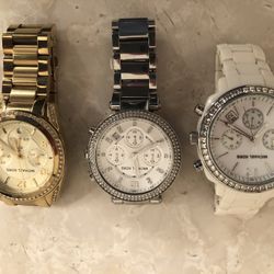 Michael Kors Watches- Women’s Gold, White, Silver
