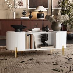 L267 White MDF Modern Coffee Table with Storage

Elevate your living space with our exquisite coffee table, a perfect blend of functionality and