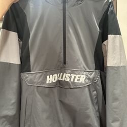 Gray 3M Hollister Windbreaker (L)