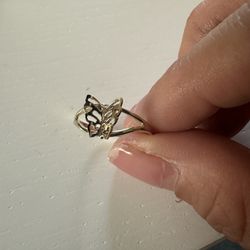10kt Yellow Gold Butterfly Ring 
