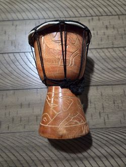 5" x 8" Painted Wooden Percussion Bongo Congo Drum