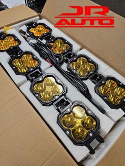 NEW 8 Link POD ROOF LED LIGHT Bar Kit OFF-ROAD SIDE BY SIDE UTV TRUCK