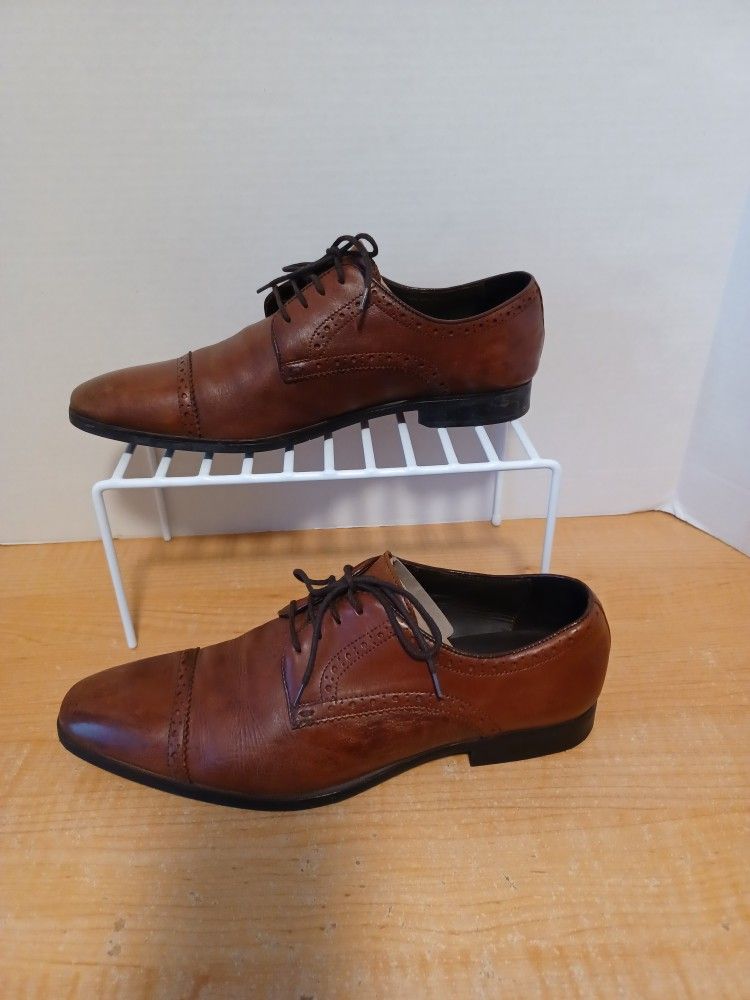 Brown Leather Geox Respira Italian Dress Shoes Size 43( 10)