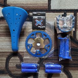NEW Bicycle Bmx Parts Classic Bundle Blue