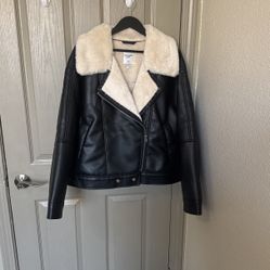 Abercrombie & Fitch Women’s Vegan Leather Jacket