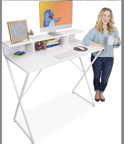 Standing Desk with Shelf & Storage (New)