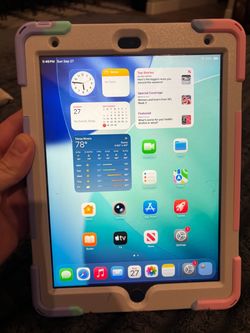 The Apple iPad model MK2K3LL/A is a 9th-generation 10.2-inch iPad in Space Gray with Wi-Fi only and 64GB of storage.