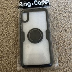 iPhone X Cover With Ring Stand New