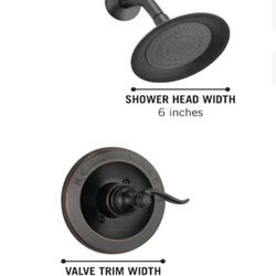 Delta Windemere Oil Rubbed Bronze 1-handle 2.5000-in Round Shower Faucet with Valve (1516)