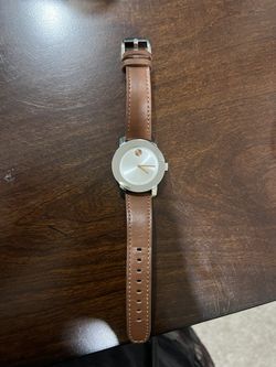 Movado Watch Bold Leather Genuine Authentic 