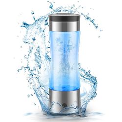 new 3 in 1 Hydrogen Water Bottle, Hydrogen Water Bottle Generator with SPE PEM Technology Water Ionizer,Portable Rechargeable 3 Min Quick Electrolysis