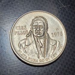 1978 moneda de 100 pesos collecionable de plata