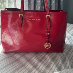 Authentic Red Micheal Kors Bag