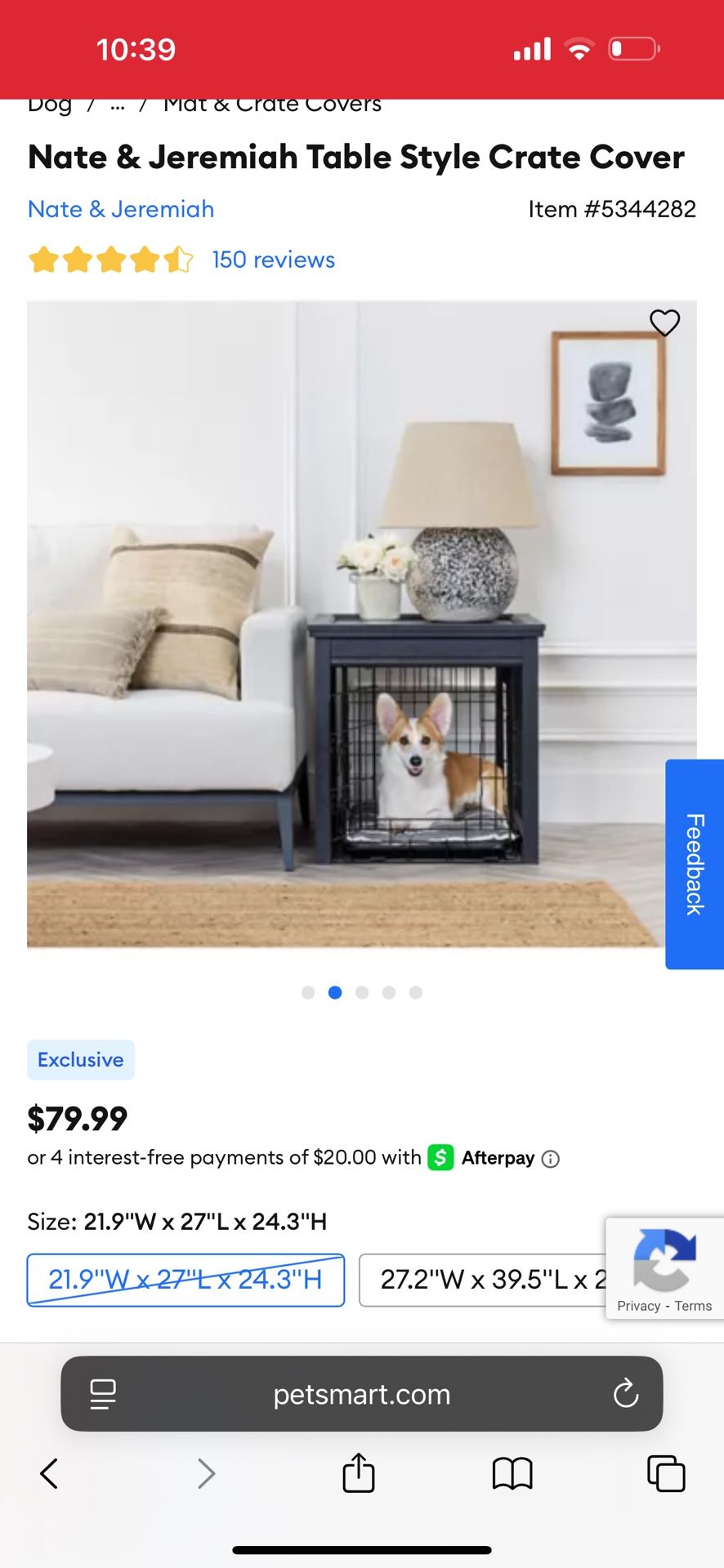 Dog Crate Table Cover