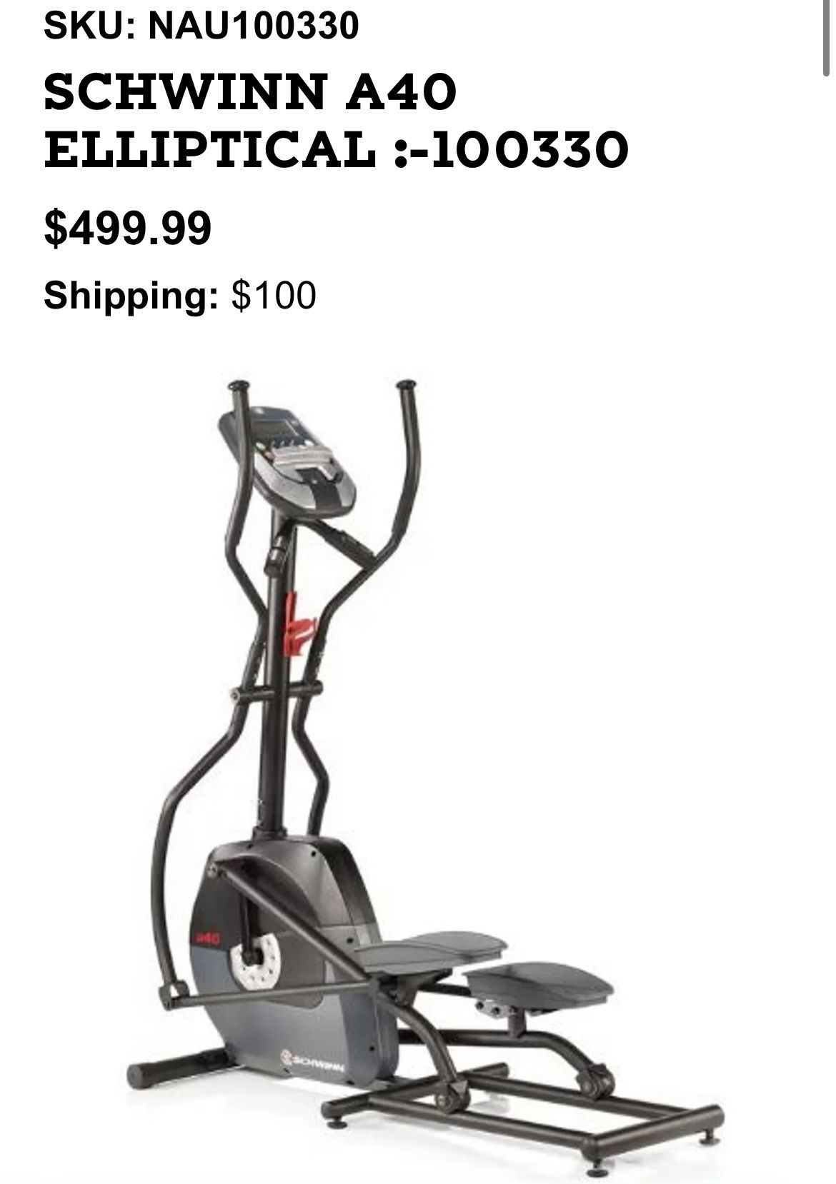 Schwinn elliptical