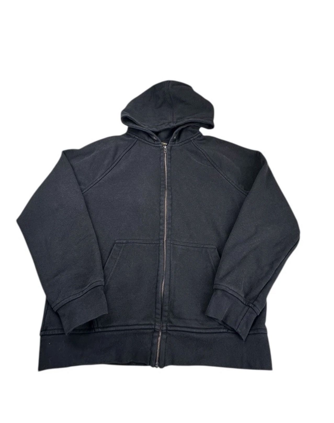 Flint And Tinder Hoodie Mens XL Black Full Zip Jacket Heavyweight Cotton Fleece