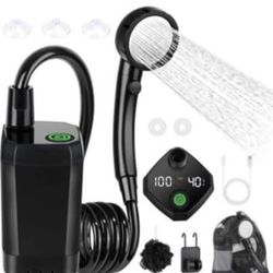 Spopal Portable Shower for Camping, [Long-Lasting] Spopal 6000mAh Rechargeable Camping Shower