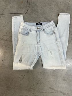 Wax Jeans Light Wash Distressed Skinny Jeans