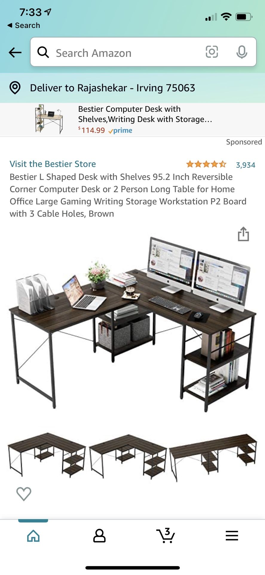 L Shaped Desk(new)