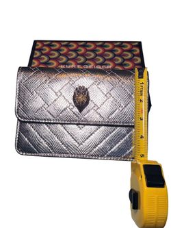 Kurt Geiger Metallic Silver Medium Crossbody