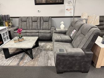 Gray Sofa & Loveseat