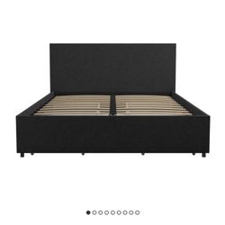 Novogratz Kelly Upholstered Bed with Storage Drawers